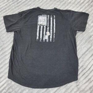 Ariat Rebar Mens XL Grey Built To Last Flag Graphic Pocket T-Shirt Distressed